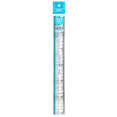 筆樂PENROTE 30cm塑膠直尺 - 學生辦公必備 測量精準 輕巧耐用, 透明, 24個