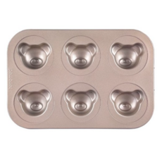 아노마드 아기 곰돌이 모양 마들렌틀 팬 6구, 1개