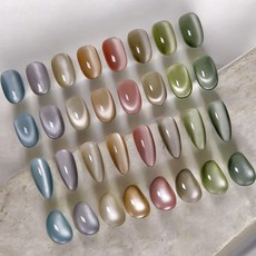 수짜 3번 밀크티 자석컬러젤네일 세트, 1개