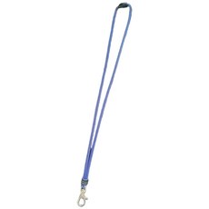 富巨金舒適型圓繩識別證帶/吊帶 (安全扣/調整環/鋅鉤), 藍色