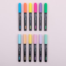 모나미 에딩슈퍼 600 형광펜 12입, 핑크, 12개