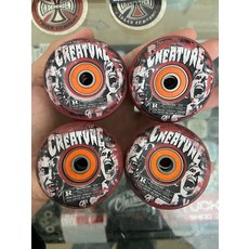 OJ creature 聯名專業滑板輪 54mm 97A 細微下地使用 無裂痕 紋路清晰 送Bronson軸承, 如圖所示, 1個