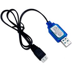 USB 충전 케이블 SJZBRC 자동차 보트 록 크롤러 FPV 드론 쿼드콥터 차량용 XH3P 커넥터가 있는 7.4V 1A 2S LiPo 배터리 경주용 장난감 코드