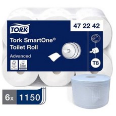 Tork 토크 스마트원 T8 472242 화장지 6롤 (207m), 1세트, 6개입, 207m