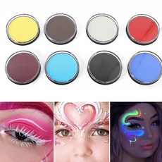 肥婆奶奶 人體彩繪 單色臉部彩繪 臉部彩繪 萬聖節 化裝舞會 Cosplay變裝派對小丑特殊化妝 身體水彩 彩繪顏料, 黃色, 1