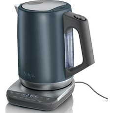 닌자 KT200BL 정밀 온도 전기 주전자 1500와트 BPA 프리 스테인리스 7컵 용량 홀드 템프 설정 블루, Stainless Steel