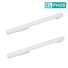 엘포스 LED SIMPLE 600mm 초슬림티라인등 폭22고휘도 15W 고밝기 플리커프리 레일조명 무빙형 바디화이트, 주광색, 2개