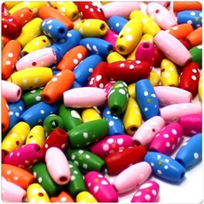 EP 공예재료 4000통 타원꽃 나무비즈