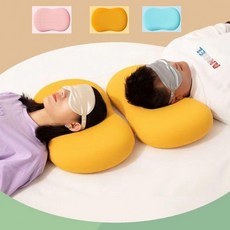 메모리품 마약베개 구션 캠핑 목침 허리베개, 35x55cm 920g_옐로우, 1개