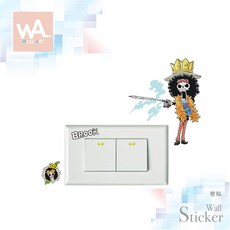 WA. Wall Art 海賊王開關貼 布魯克 無痕壁貼