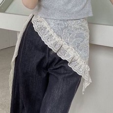 여성 삼각 힙커버 레이어드 랩스커트 화이트 1P 랩업 ala+264tW