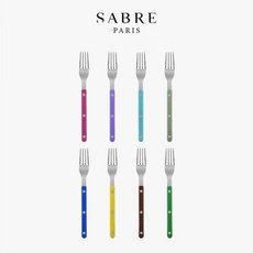 사브르 [브리즈 컬러] 비스트로 커트러리 샤이니 디너포크, 초콜릿, 1개