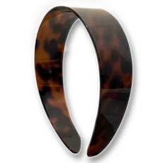 하이유니 [일상감성] 레트로 레오파드 와이드 아크릴 머리띠 헤어밴드