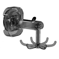 주방수납걸이 압착 회전 못없이 간편한 다용도 도구 걸이, 투명 그레이, 1개