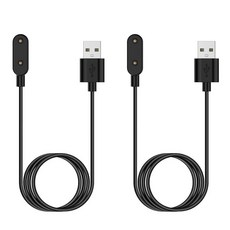 2팩 삼성 갤럭시 핏 3 충전기 호환 SM-R390 스마트워치 피트니스 트래커용 마그네틱 USB 교체 휴대용 충전 케이블 도크 3.3FT100cm 코드