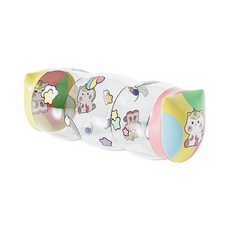 TUGZONIO 嬰幼兒 恐龍爬行響鈴遊戲隧道, 治癒彩虹馬-直徑15*高45CM+手拉泵, 1個