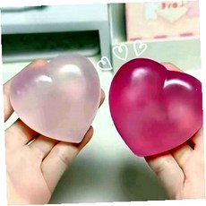 하트 스퀴시 슬라임 스트레스볼 색변화 해소 마시멜로우 말랑이 색변화스트레스볼, 스트레스볼 하트말랑이