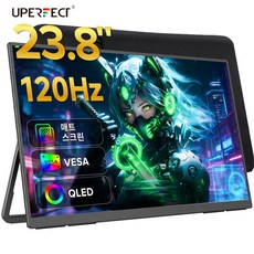 UPERFECT 23.8'' 120Hz 포터블 모니터 휴대용 게임용 DEX 업무용 초대형 화면 USB type-c Ustation, 노터치-가방, 60.45cm