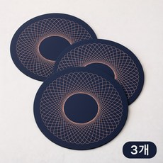 누아무드 300도 내열 인덕션 보호매트, 3개, 딥블루 네이비