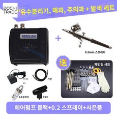 노즐 전기 용품 페인트 충전 전동 핸드 스프레이 분사기 건 고압 분무기 에어 휴대용 미니, 에어펌프블랙+호성0.2mm브러쉬+, 1개