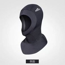 다이빙모자 후드 스쿠버 서핑 스킨스쿠버 캐릭터 잠수 네오프렌 비니 스노클링, L, 검정 3MM