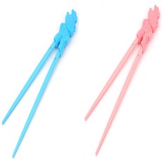 루나조이 실리콘 어린이 젓가락 어린이집젓가락, 블루