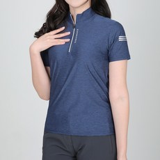 <스타일랑> 여성 반팔 집업티 / 라인이 예쁜 냉감 빅사이즈 등산 아웃도어 반팔 집업 티셔츠