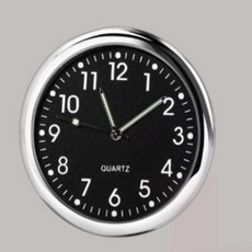 차량 자동차 아날로그 시계 대시보드 부착 43mm 색상선택, E블랙, 1개