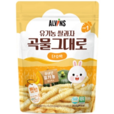엘빈즈 쌀눈 담은 건강한 쌀과자 곡물 그대로, 단호박, 25g, 5개