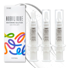 노빌리끄 화이트닝 자가 치아 미백제 셀프 누렁니 치아 미백 솔루션 겔 닥터홍 무배, 3개, 5g