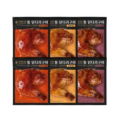 [푸라닭] 자이언트 BIG 사이즈 통 닭다리구이 3종 혼합구성, 250g, 6개