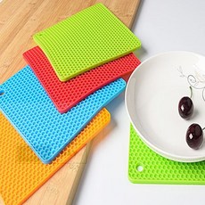 실리콘 정사각 냄비받침대 18cm 특이한냄비받침