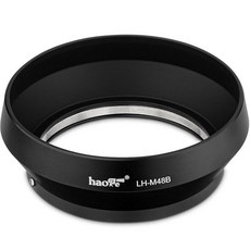 Haoge LH-M48B 올림푸스 M.ZUIKO 디지털 17mm F1.8 17 1.8 렌즈 교체 LH-48B 블랙, [블랙 라운드-]