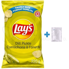 캐나다 레이즈 딜 피클 맛 감자칩 220g+멀티비타민 1개 세트상품 Lay's Dill Pickle flavoured potato chips, 220g