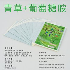 台灣製造 青草葡萄糖胺貼布 加強涼感 一條根貼布 舒緩貼布 大尺寸15x12cm, 1個, 10個裝