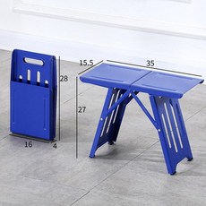 기내용 발받침 접이식 장거리 거치대 스툴, 대형 블루 발판+가방