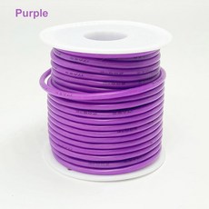 부드러운 실리콘 연결 케이블 와이어 08MM 24 와이어링 26 16AWG 도금 DIY 주석 18AWG 자동차 구리 20 파워 22 28AWG 30AWG, 28 AWG 50m 1roll, rple