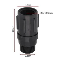 정원용 15 45PSI 밸브 블랙 압력 범위 6포인트 나사 인터페이스 내부 및, 01 빠른  Mainland, 02 45PSI