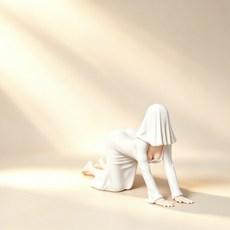 [미소녀 굿즈] 유령 무드 캐릭터 피규어 - 독특한 디자인의 생일 선물 및 카페 장식 소품, 엎드린 자세(포장형)