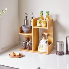 에코소라노 다공능 미니 책상 수납 선반 다용도 주방 부엌 화장대 책상 선반, 1개, 네추럴