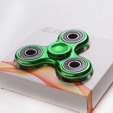 指尖陀螺 ABS電鍍合金材質 7*0.5公分 兒童玩具 紓壓 360度旋轉, 1個, 指尖陀螺【綠色】, 綠色