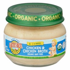 Earth's Organic Baby Food Puree 4+ Months Chicken & Chicken Broth -- 2.5 oz, 1개