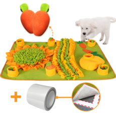 페티풀 당근농부 강아지 노즈워크 간식놀이 매트 대형 + 카펫트 고정 테이프 세트, 혼합색상, 1개