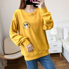 봄 가을 임부복 캐주얼 임산부 맨투맨 라운드넥 긴팔 수유티 산후 수유복 긴팔 티셔츠 YSQ