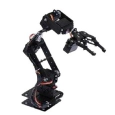로봇팔 키트 알루미늄 기계 과학 로봇손 교육용 학교 집게 암, 1. 블랙, 1. 기본 키트+996 서보 6개