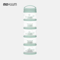 [모윰] 휴대용 분유케이스 5단 - 해피모어 에디션, 색상:민트