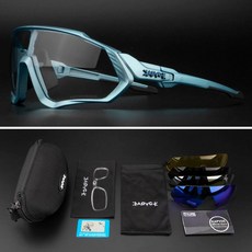 사이클 고글 야외 광색성 사이클링 안경 남성 스포츠 MTB 자전거 선글라스 고글 UV400 Gafas Ciclismo 5, Photochromic-5lens, 07 09, 1개