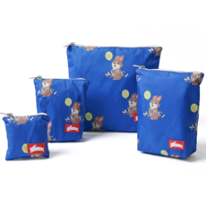 오우아스튜디오 어린이집 준비물 방수 파우치 4종 세트, 졸리 블루