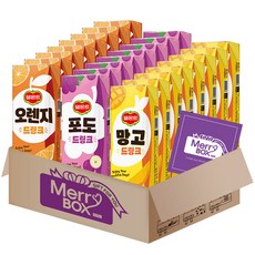 델몬트 드링크 팩주스 {오렌지8+망고8+포도8}+메세지카드, 1박스, 190ml
