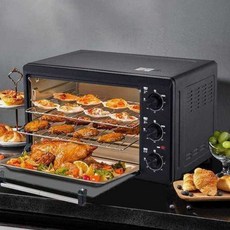 데크오븐 가정용 전기 베이킹 컨벡션 오븐기, 차콜블랙(22L)